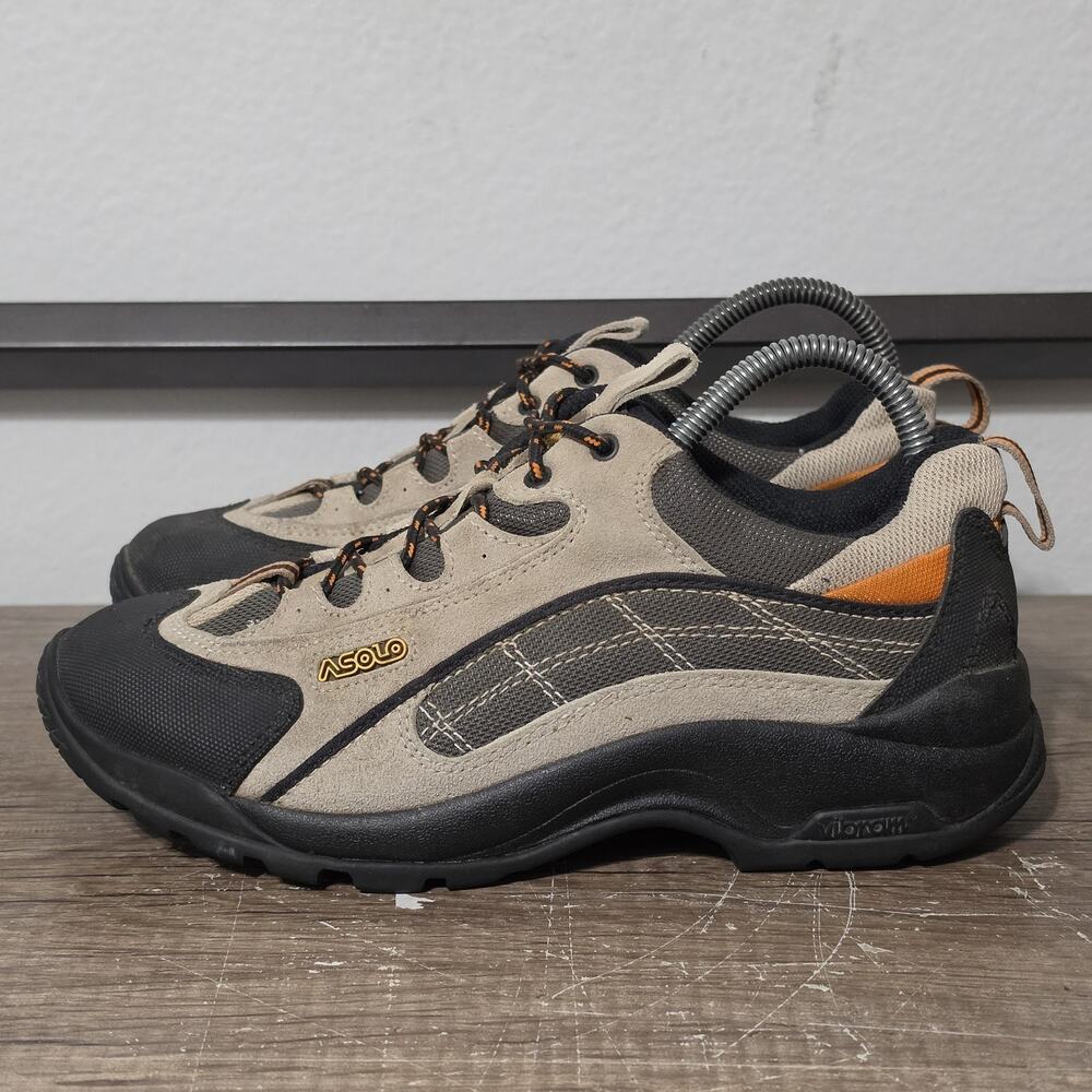 Asolo Focus Vibram Women's Leather Outdoor Hiking Trail Shoes 6.5 Brown
